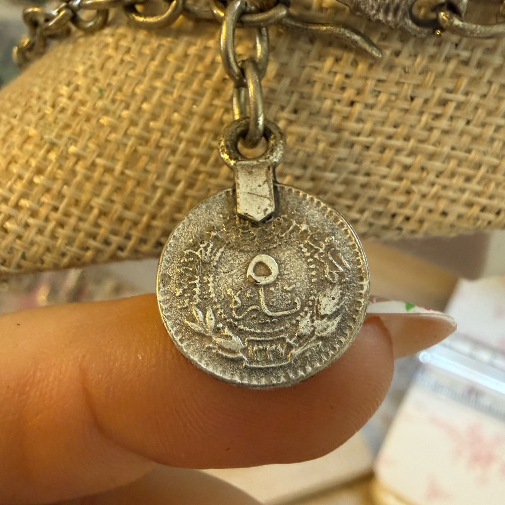 Antique‎ Ottoman Empire Coin Silver Statement Necklace - Picture 6 of 9